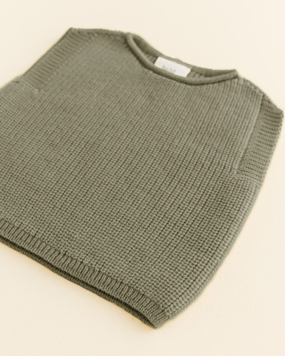 Hvid  Strick-Weste "Harvey" Artichoke