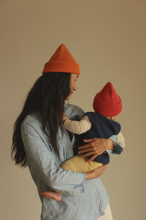 Hvid Strick-Weste Baby "Harvey" | Blue