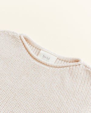 Hvid Strick-Weste Baby "Harvey" | Cream