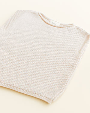 Hvid Strick-Weste Baby "Harvey" | Cream