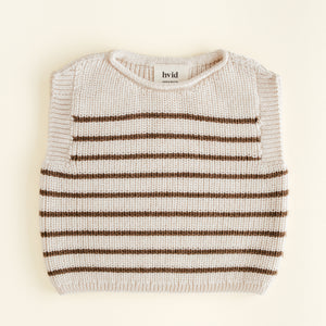 Gilet en tricot Hvid bébé « Harvey » | Crème / Mocha