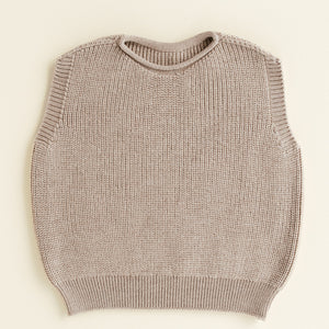 Hvid Kinder Strick-Weste "Harvey" Sand