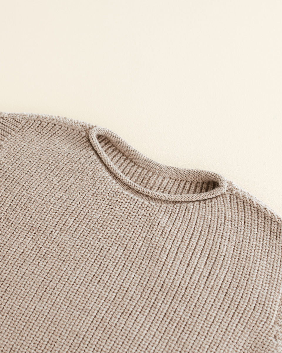 Hvid  Kinder Strick-Weste "Harvey" Sand