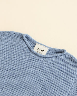 Hvid Strick-Weste Baby "Harvey" | Light Blue