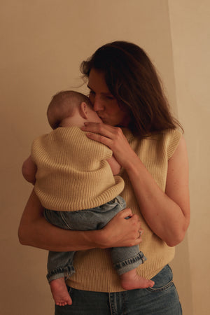 Gilet en maille bébé "Harvey" | Jaune clair