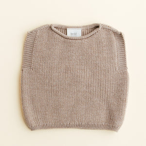 Gilet tricoté bébé Hvid "Harvey" | Sable