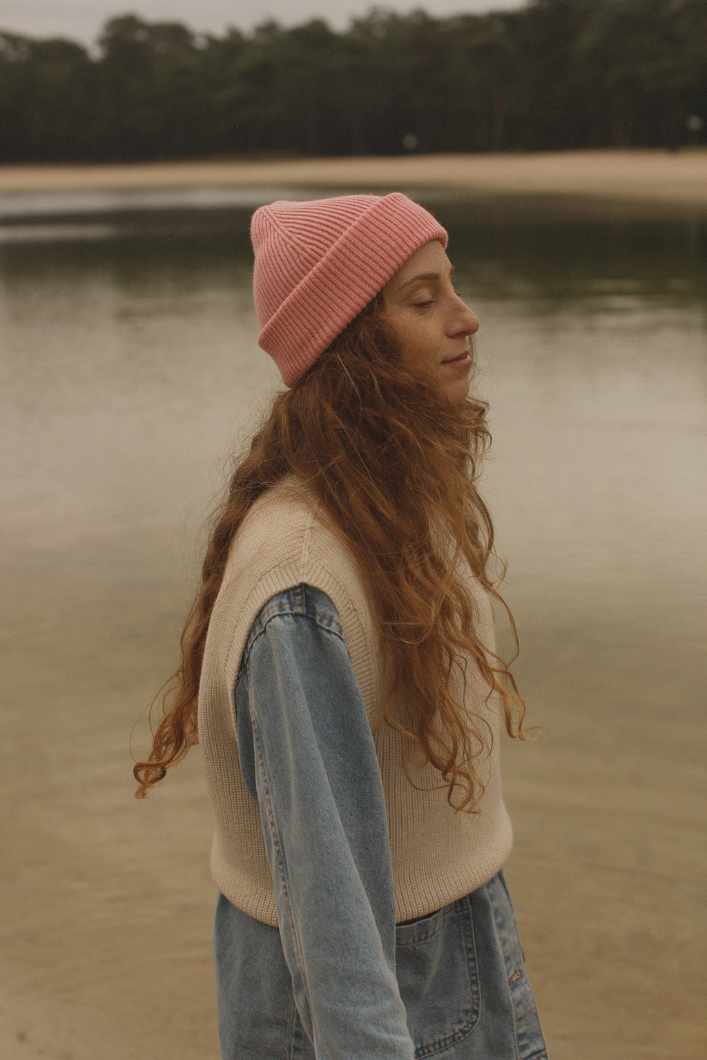 Hvid  Strick-Weste für Erwachsene "Helle" Cream