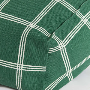 Nobodinoz Sitzsack-Sessel Vibes 68x60x40 | Grün-Weiss Fensterkaro