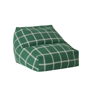 Nobodinoz Sitzsack-Sessel Vibes 68x60x40 | Grün-Weiss Fensterkaro