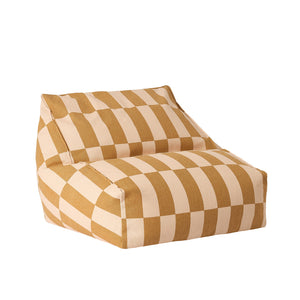 Nobodinoz Sitzsack-Sessel Vibes 68x60x40 | Senfgelb & Sand Fliesen