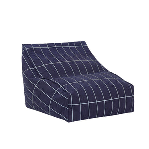 Nobodinoz Sitzsack-Sessel Vibes 68x60x40 | Navyblau Gitter