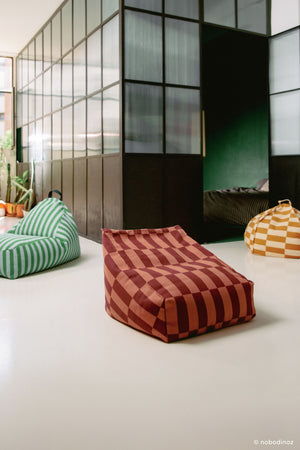 Nobodinoz Sitzsack-Sessel Vibes 68x60x40 | Bordeaux Fliesen