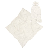 Nobodinoz Wabi Sabi Musselintuch Blue Milky Way mit Stoffbeutel, 100 × 100 cm, aus GOTS-zertifizierter Bio-Baumwolle, weich & vielseitig