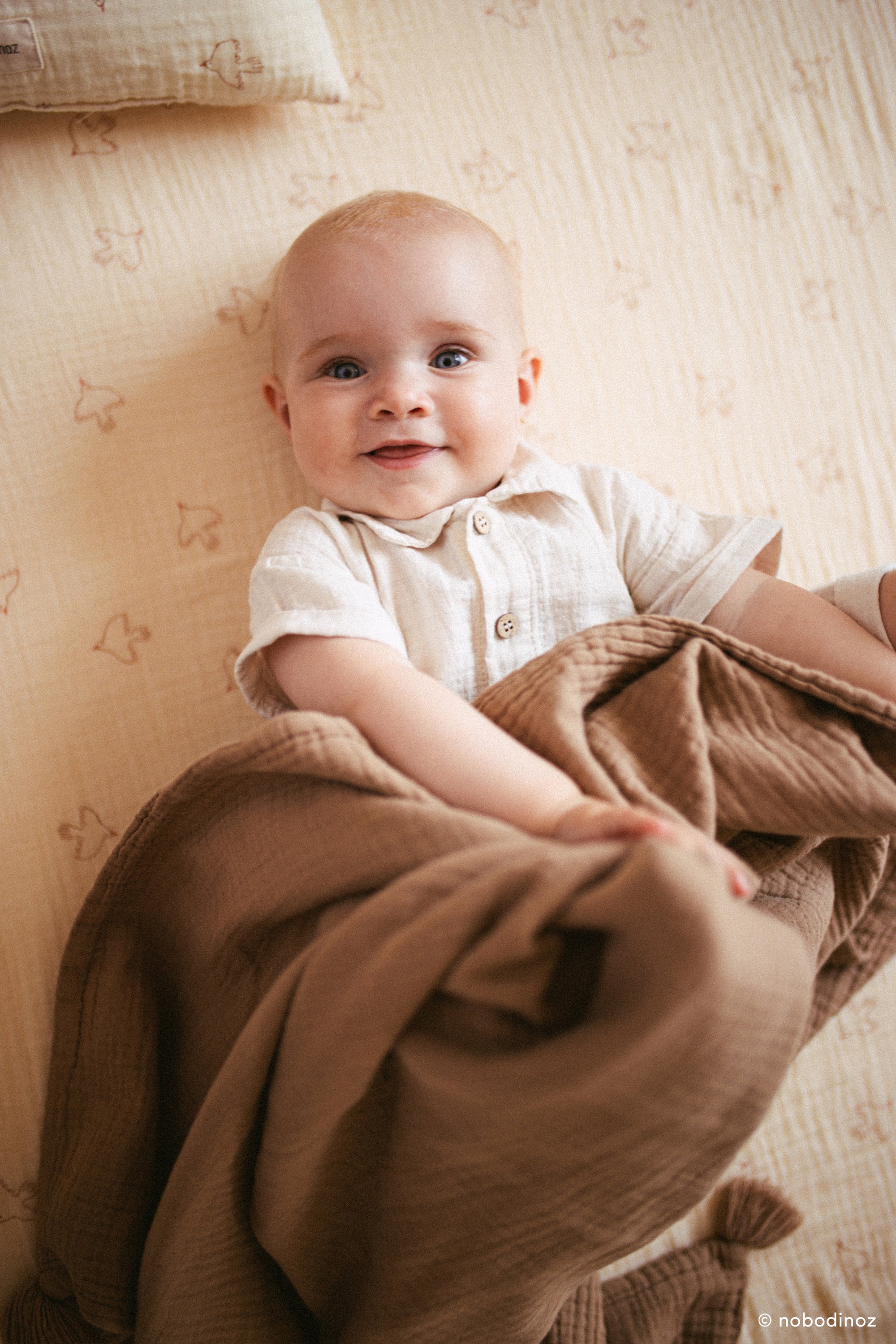 Nobodinoz Mulltuch Decke "Wabi Sabi" Sesame