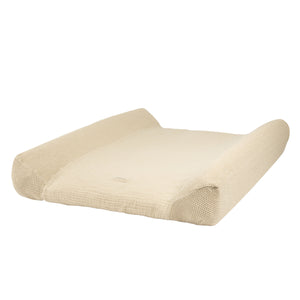 Nobodinoz Bezug für Wickelkissen Zen im Wabi Sabi Design – Farbe Ginger, aus weichem Musselin, passend für 50 × 70 cm