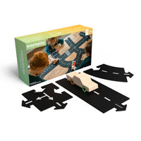 Kinderrennbahn Highway Edition mit Auto – buntes Spielset für Kinder ab 3 Jahren