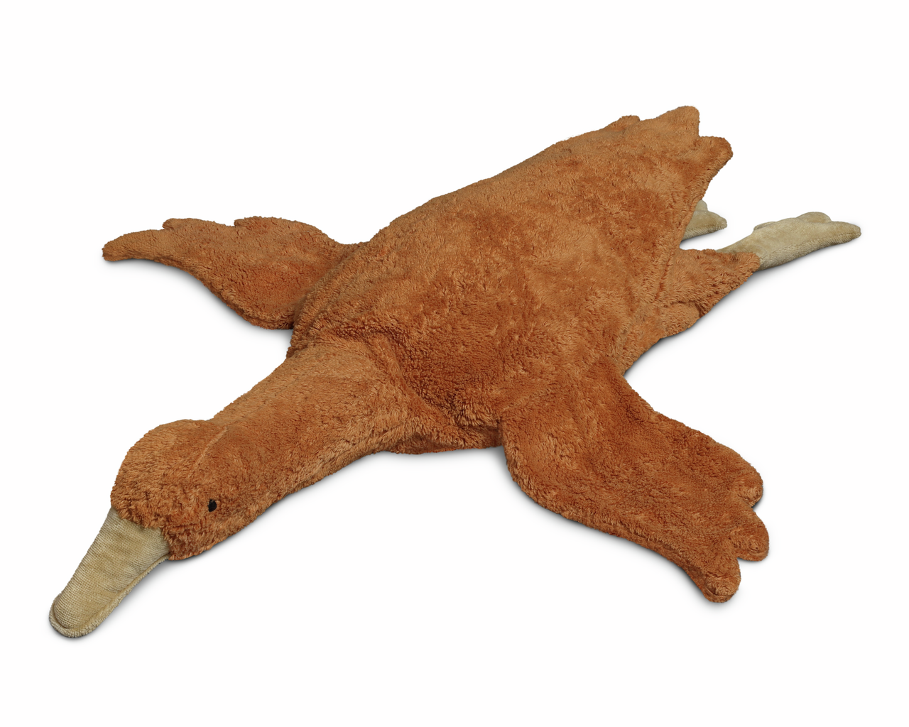 Senger Naturwelt Wärmekissen „Gans“ groß rost-rot – handgefertigte Bio-Kuschelgans mit Schurwollfüllung & herausnehmbarem Dinkelspreu-Wärmekissen.