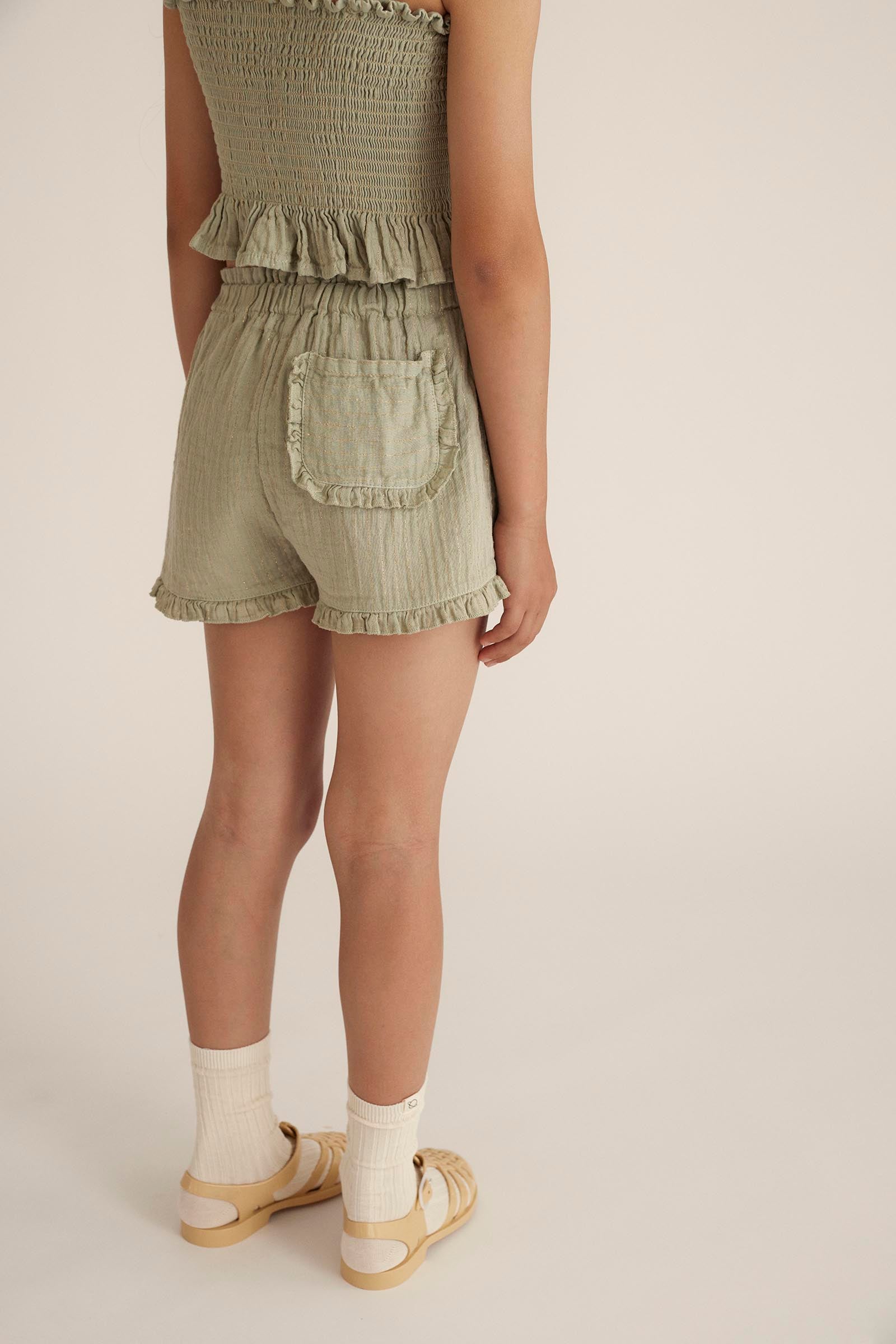 Cozmo Muslin Shorts "Zoe" Lurex - Ivory