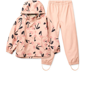 Liewood Pedia Regenanzug | mega cherry heart/ Rosey mix