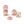 Liewood Dominique Tritan Snackboxen 100 ml 4er-Set | Cherry heart / Rosey