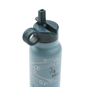 Liewood Falk Trinkflasche 350 ml | Race cars / Beach blue