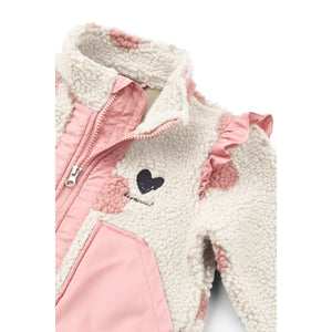 Liewood Noam Fleecejacke mit Rüschen | Spot dot Sandy / Rose blush mix