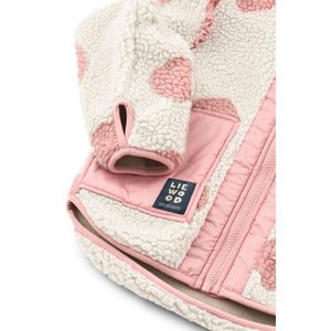 Liewood Noam Fleecejacke mit Rüschen | Spot dot Sandy / Rose blush mix