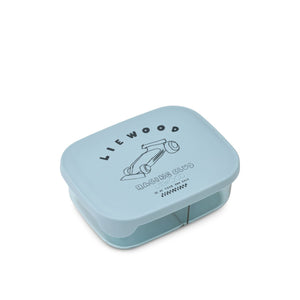 Liewood Arthur Bedruckte Lunchbox | Race cars / Beach blue