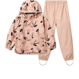 Liewood Pedia Regenanzug | mega cherry heart/ Rosey mix