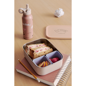 Liewood Nina Lunchbox aus Edelstahl | Love / Pale tuscany