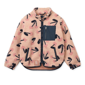 Liewood Nolan Fleecejacke | Mega Cherry heart / Rosey