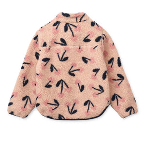 Liewood Nolan Fleecejacke | Mega Cherry heart / Rosey