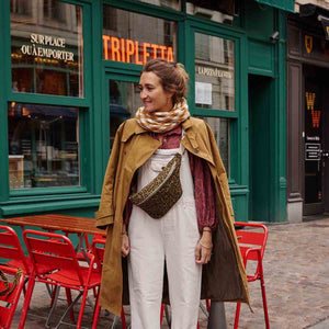 Rose in April Bianca Doudou en mousseline 70x70cm | Vichy Caramel