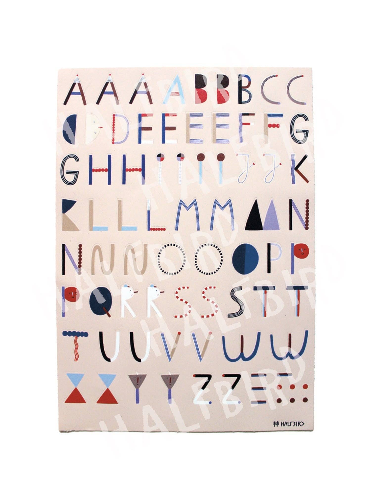 Halfbird Spülmaschinenfeste Aufkleber "ABC"