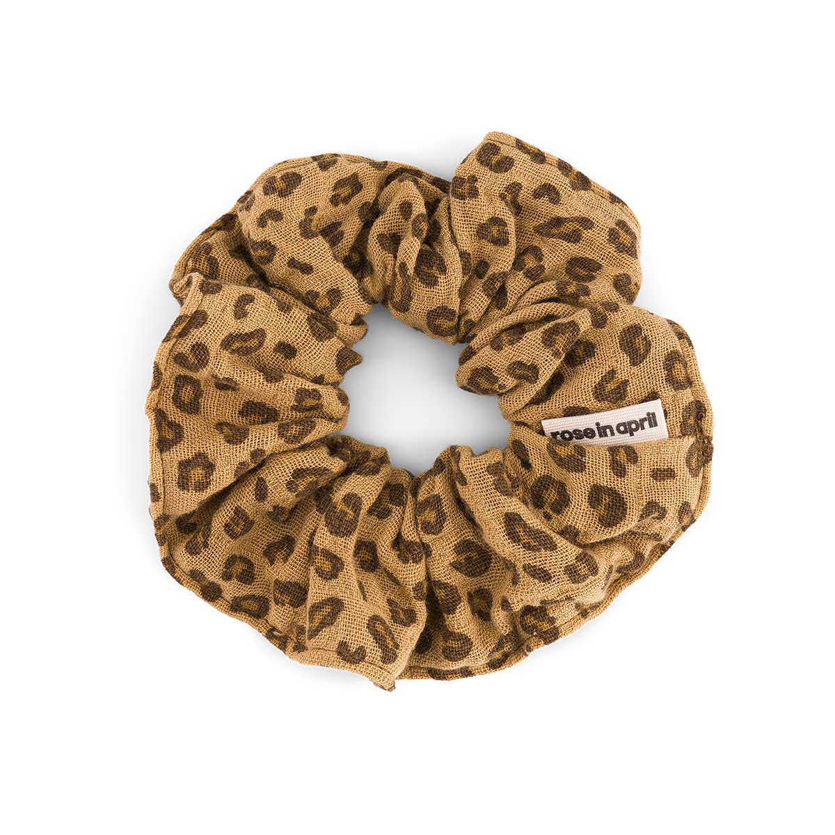 Scrunchie "CHOUCHOU" von Rose in April im Leo-Print – weiches Haarband aus Musselin