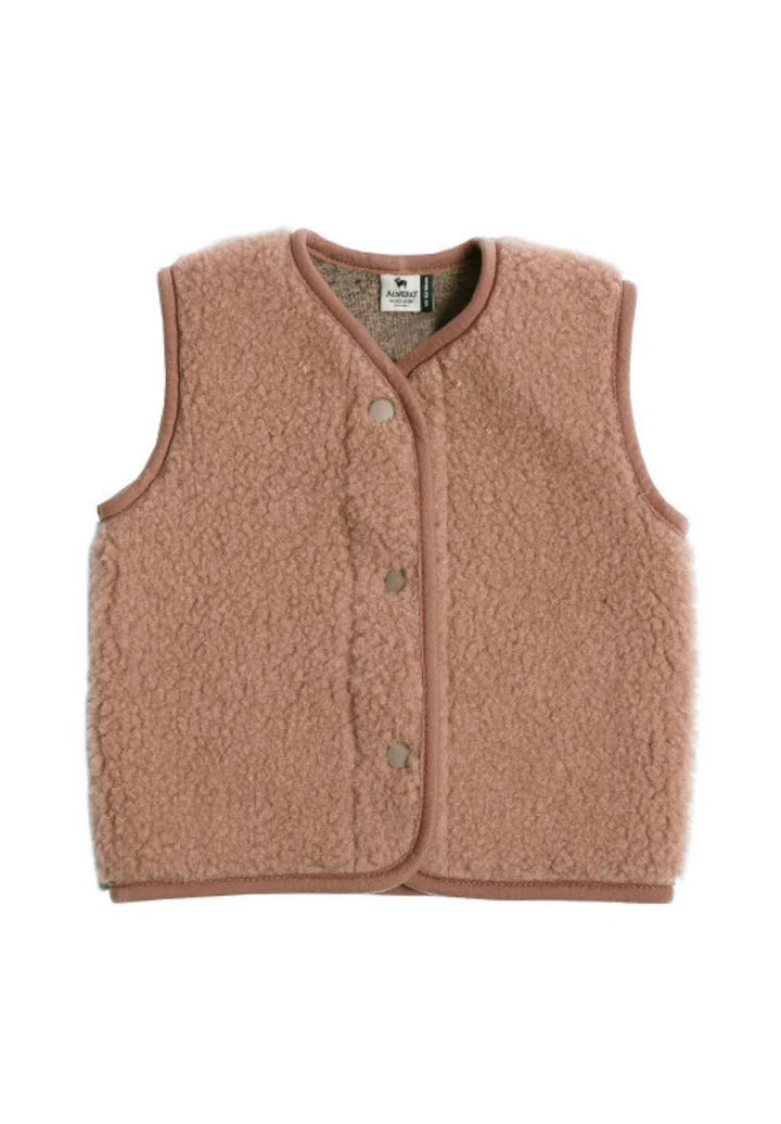 Alwero Kinder Bio Wollweste | Rugby Tan
