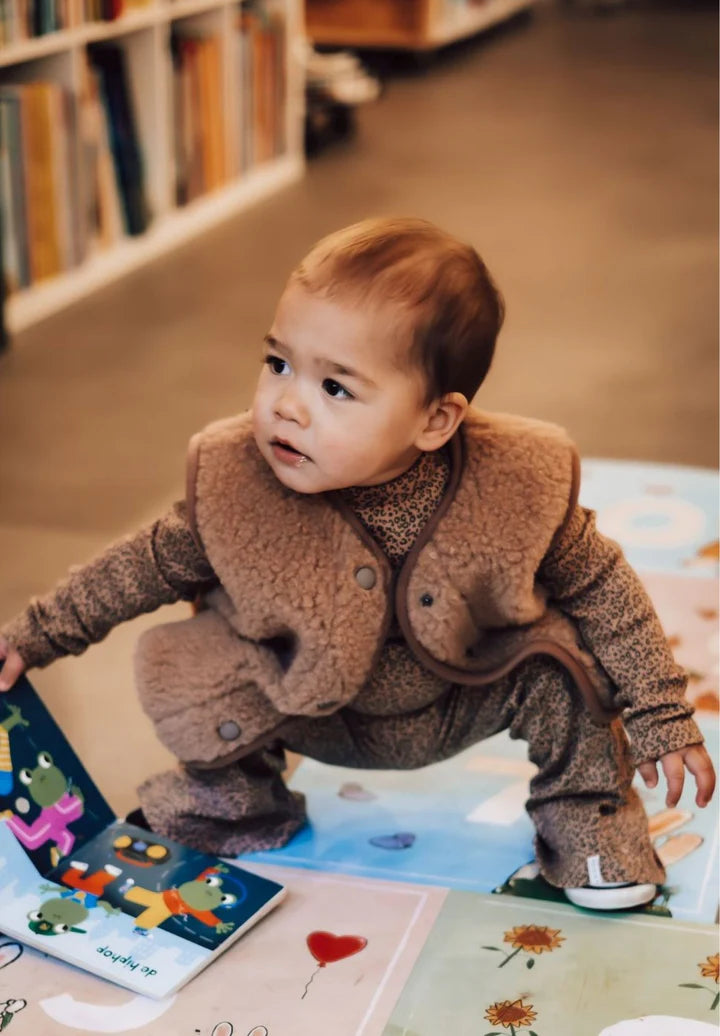 Alwero Kinder Bio Wollweste | Rugby Tan