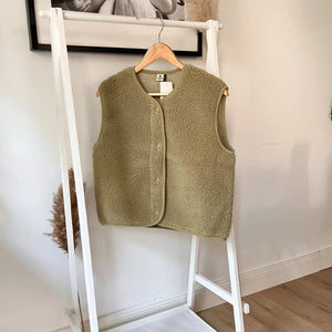 Alwero Erwachsene Bio Wollweste "TYB" | Pistachio