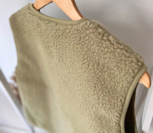 Alwero Erwachsene Bio Wollweste "TYB" | Pistachio Ultra Light