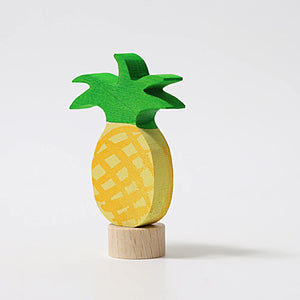 Grimm’s Steckfigur Ananas aus Holz für Geburtstagsring oder Tischdekoration