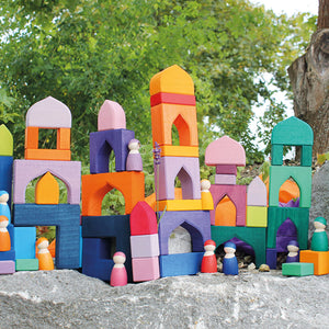 GRIMM’S Baukasten 1001 Nacht – 54 bunte Holzbausteine