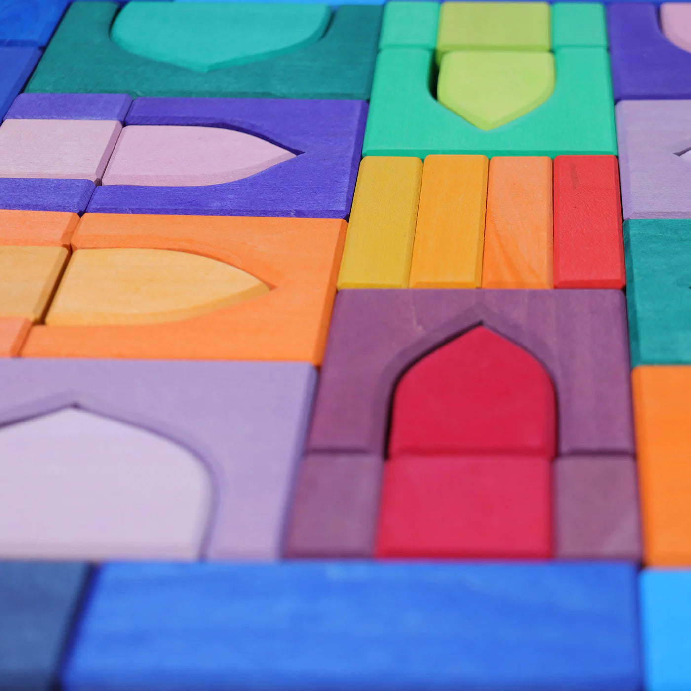 GRIMM’S Baukasten 1001 Nacht – 54 bunte Holzbausteine