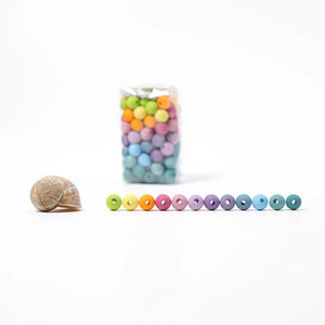 Grimm's 120 Kleine Holzperlen | Pastell