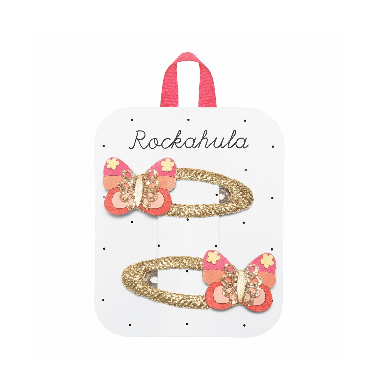 Rockahula Haarspangen – Rainbow Butterfy Clips Red