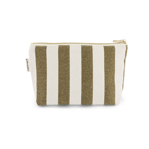 Trousse de toilette Rose in April "Sofia" | Rayée olive