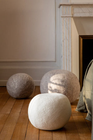 Coussin rond Muskhane "Chakati" | Light Stone