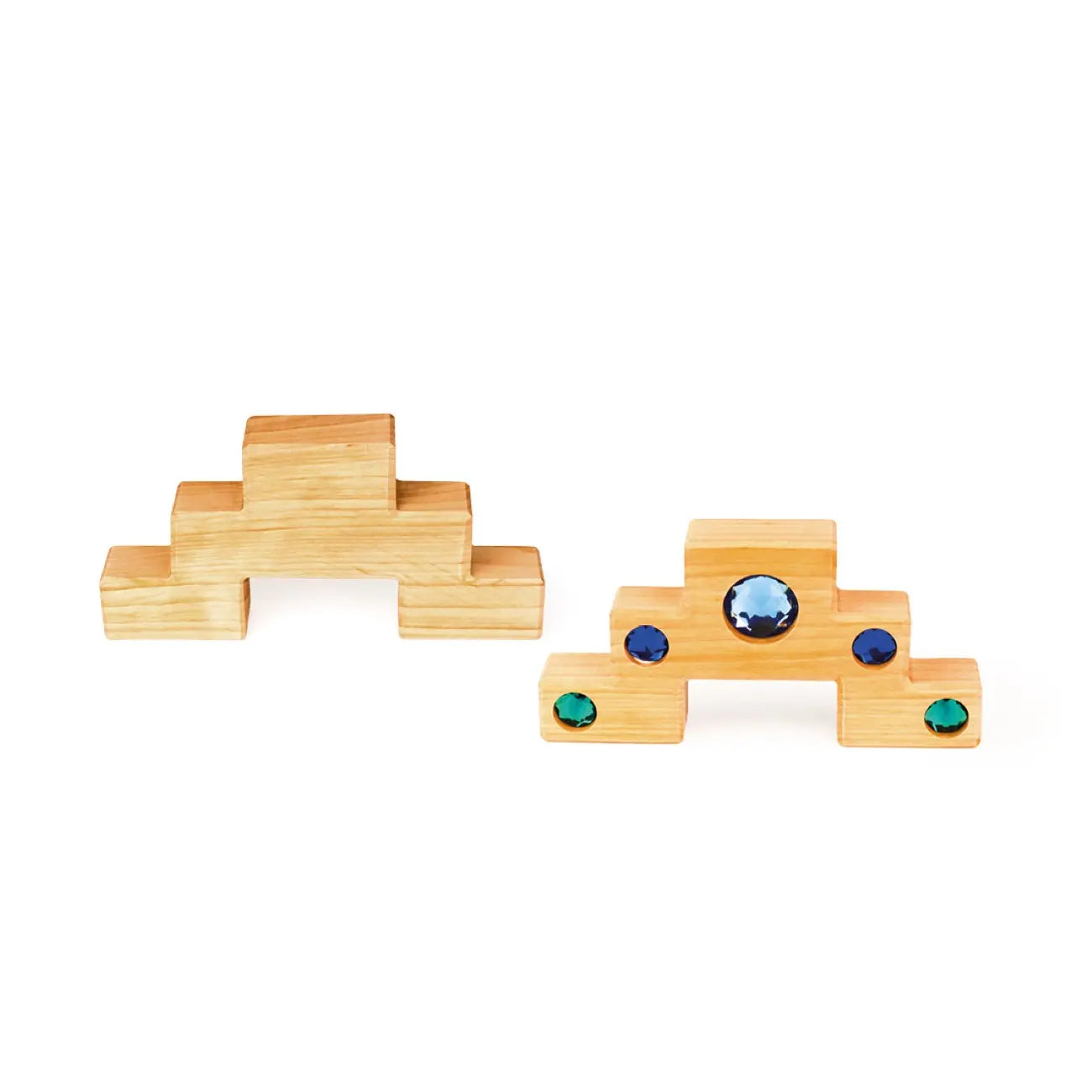 Bauspiel grosse Farbtreppe mit Lichtbauquadern | 32 Teile