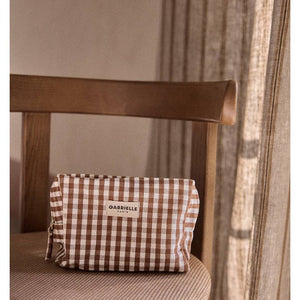 Trousse de toilette Gabrielle Paris | Vichy Moka