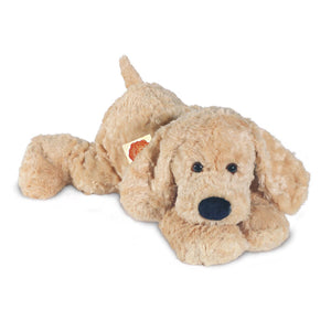 Teddy Hermann Schlenkerhund beige 40 cm aus der Herzekind-Kollektion als weiches Kuscheltier für Babys und Kinder