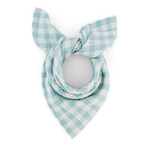 Rose in April Bianca Swaddle Vichy 70x70 cm | Canal Blue